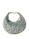 Fendi Mini Graphy Jacquard Shoulder Bag In Green