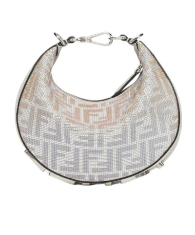 Fendi Mini Graphy Wandering Bag In Gray