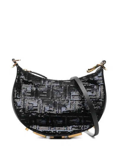 Fendi Mini Fendriga Shoulder Bag In Black