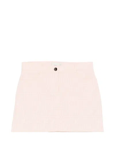 Fendi Mini Ff Skirt For Girls In Pink