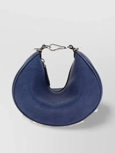 Fendi Mini Handbag With Curved Shape And Metal Hardware