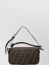 Fendi Mini Jacquard Ff Rectangular Shoulder Bag In Brown