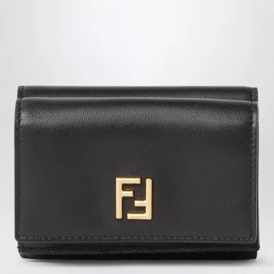 Fendi Mini Leather Wallet In Black