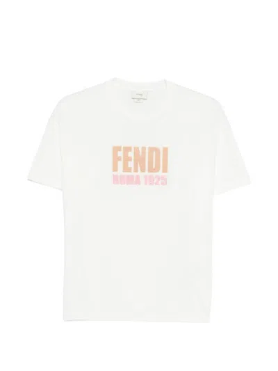 Fendi T-shirt With Logo In White