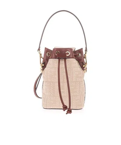 Fendi Mini Mon Tresor Bag In Nude