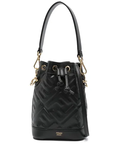 Fendi Mini Mon Tresor Bucket Bag In Black