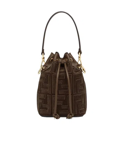 Fendi Mini Mon Tresor Bucket Bag In Black