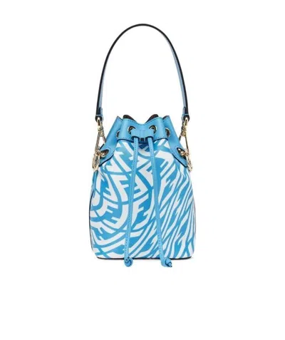 Fendi Mini Mon Tresor Bucket Bag In Blue