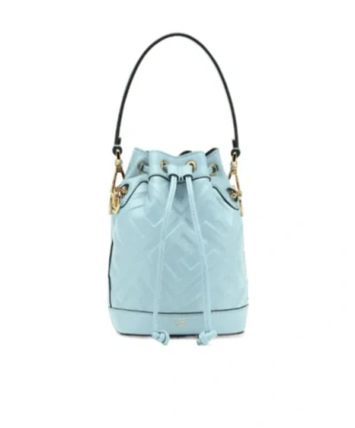 Fendi Mini Mon Tresor Bucket Bag In Blue