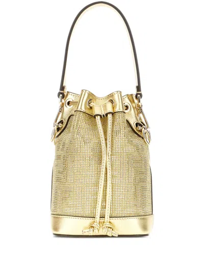 Fendi Mini Mon Tresor Bucket Bag In Gold