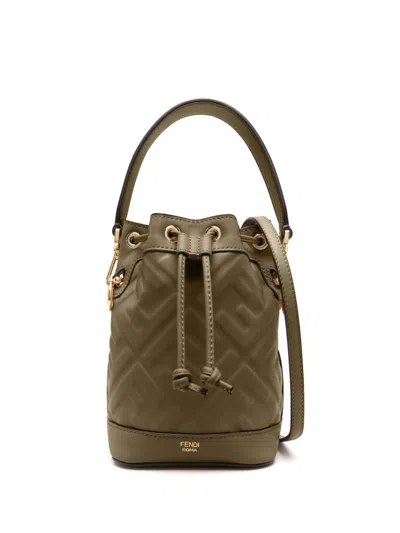 Fendi Mini Mon Tresor Bucket Bag In Green