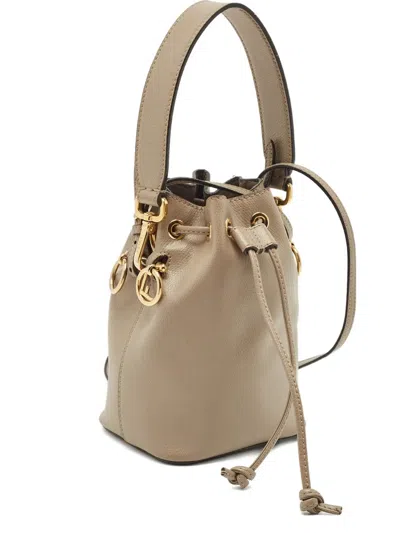 Pre-owned Fendi Mini Mon Tresor Bucket Bag In Neutral