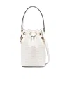 Fendi Mini Mon Tresor Bucket Bag In White