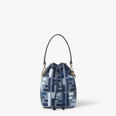 Fendi Mini Mon Tresor Denim Ricamo F