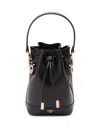 Fendi Mini Mon Tresor Leather Bucket Bag In Black