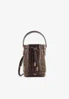 Fendi Mini Mon Tresor Leopard Print Bucket Bag In Brown