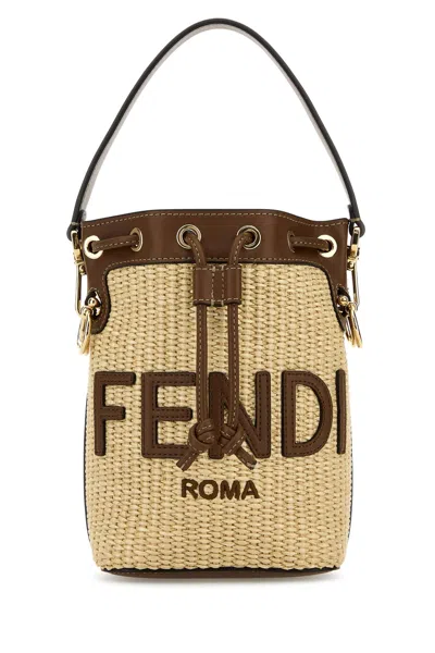 Fendi Mini Mon Tresor Paglia Chicco In Black