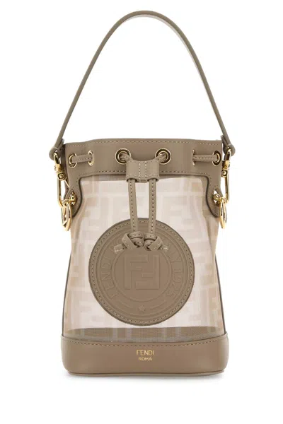 Fendi Mini Mon Tresor Rete Ff/vitell In Brown