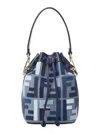 Fendi Ff Embroidery Mon Tresor Canvas Bucket Bags