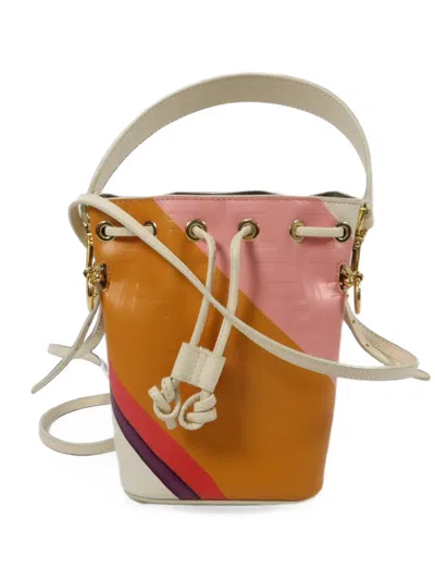 Pre-owned Fendi Mini Mon Tresor Tote Bag In White