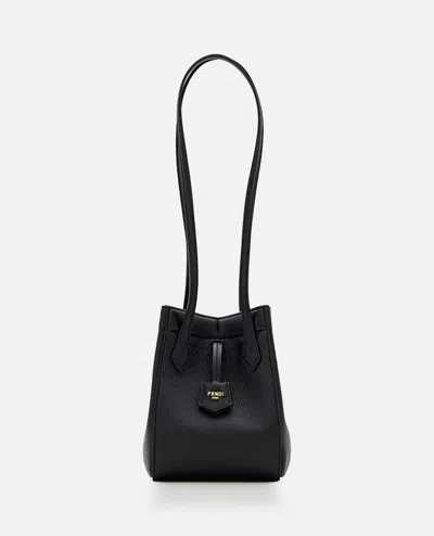 Fendi Mini Origami Bucket Bag In Black