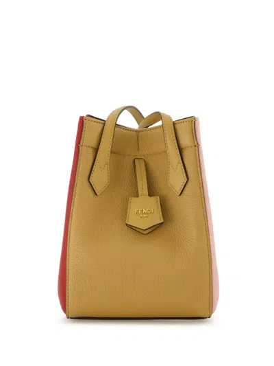 Fendi Mini Origami Bucket Bag In Red