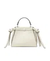 Fendi Mini Peekaboo Leather Bag In White