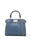 Fendi Mini Peekaboo Tote Bag In Blue
