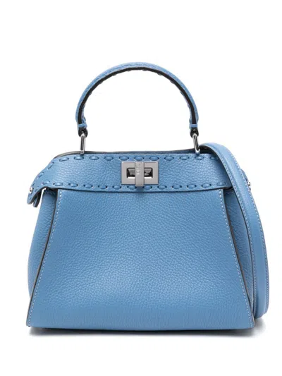 Fendi Peekaboo Iseeu Small Tote Bag In Blue