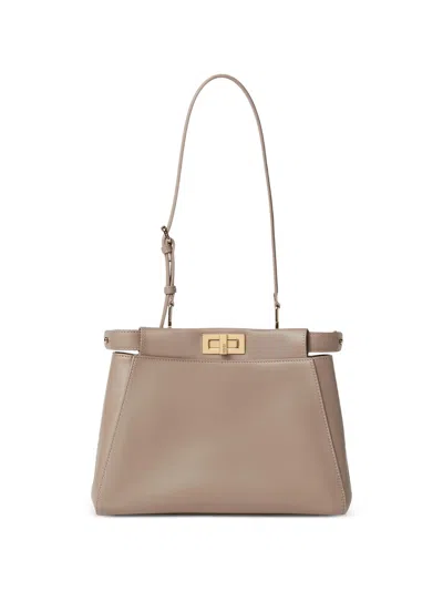 Fendi Mini Peekaboo Vitello Kiss Top-handle Bag In Pink