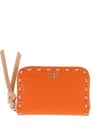 Fendi Mini Peekaboo Wallet In Orange