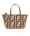 Fendi Mini Roll Ff Crochet Tote Bag In Multi
