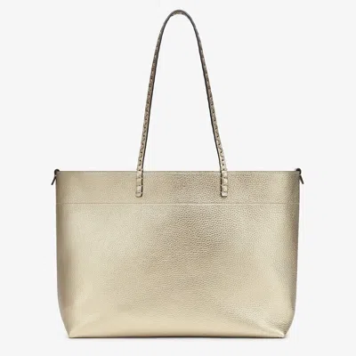 Fendi Mini Macro Roll Media Shopping Bag In Neutral