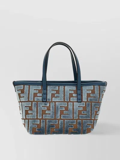 Fendi Mini Roll Shopping Bag In Green