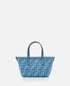 Fendi Women Embroidered Chenille Mini Roll Handbag In Blue