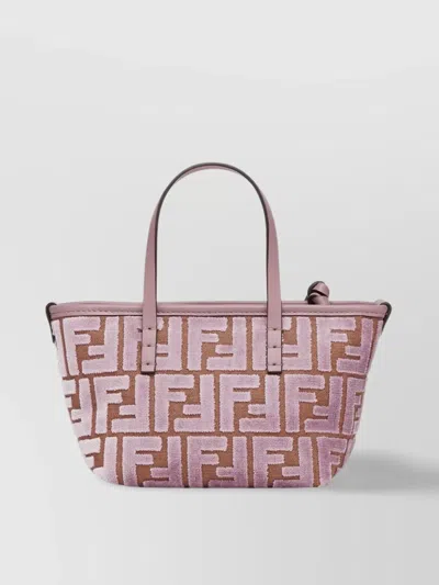 Fendi Mini Roll Shoulder Bag In Jacquard Velvet