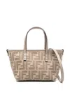 Fendi Dove Grey Roll Mini Minibag In Brown