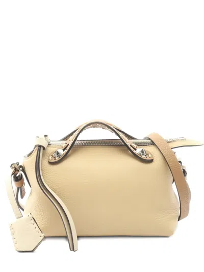 Pre-owned Fendi Mini Selleria Handbag In Neutral