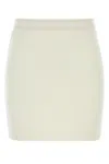 Fendi White Cashmere Blend Mini Skirt In White