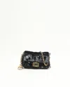 Fendi Mini Sequin Baguette Bag In Black