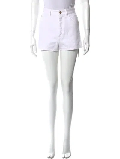 Pre-owned Fendi Mini Shorts In White