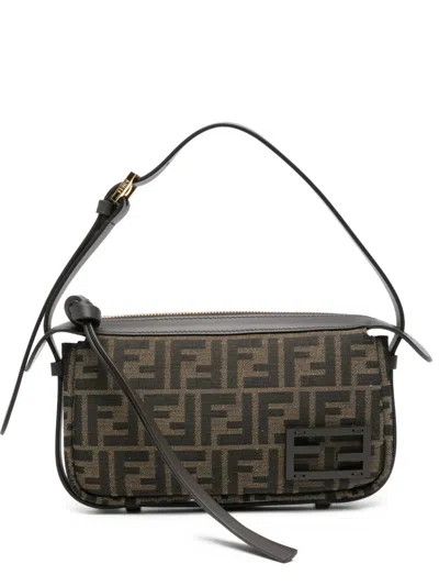 Pre-owned Fendi Mini Simply Fendy Shoulder Bag In Brown