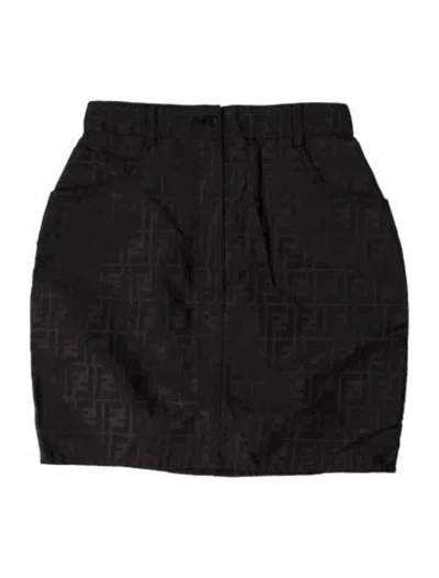 Pre-owned Fendi Mini Skirt In Black