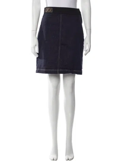 Pre-owned Fendi Mini Skirt In Blue