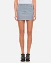 Fendi Denim Mini Skirt In Gray