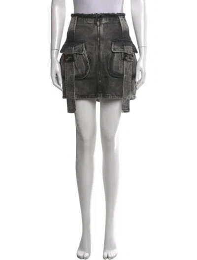 Pre-owned Fendi Mini Skirt In Grey
