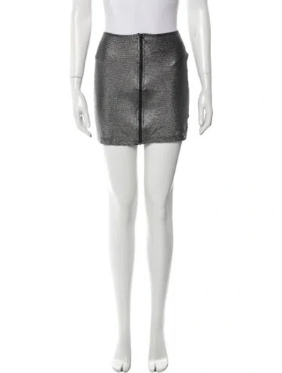 Pre-owned Fendi Mini Skirt In Silver
