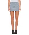 Fendi Denim Mini Skirt In Gray