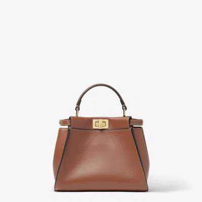 Fendi Mini Statement Tote For Women In Brown