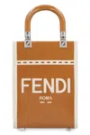 Fendi Mini Sunshine Crossbody Satchel With Adjustable Strap In Brown